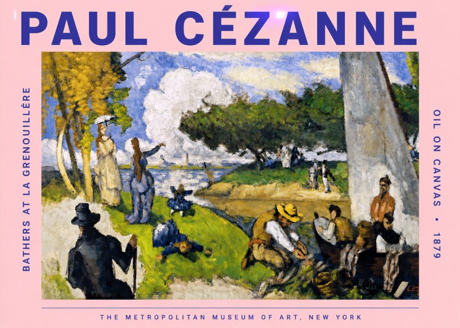 Paul Cézanne Bathers at La Grenouillère No4 - Poster