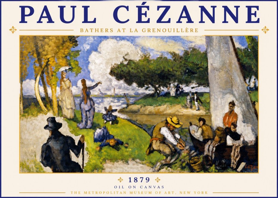 Paul Cézanne Bathers at La Grenouillère No6 - Poster