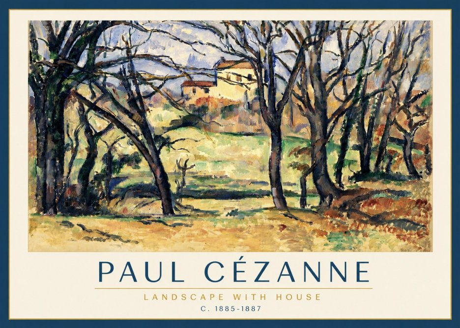 Paul Cézanne Landscape with House No3 - Poster