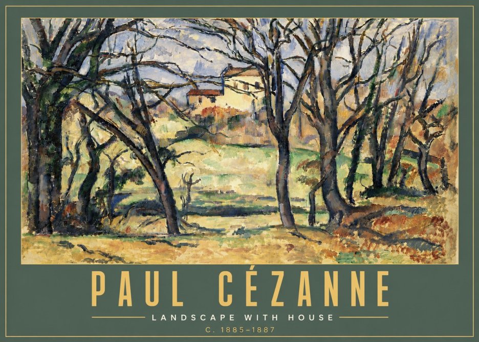 Paul Cézanne Landscape with House No6 - Poster