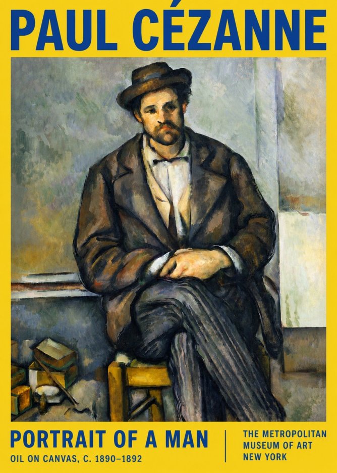 Paul Cézanne Portrait of a Man III No2 - Poster
