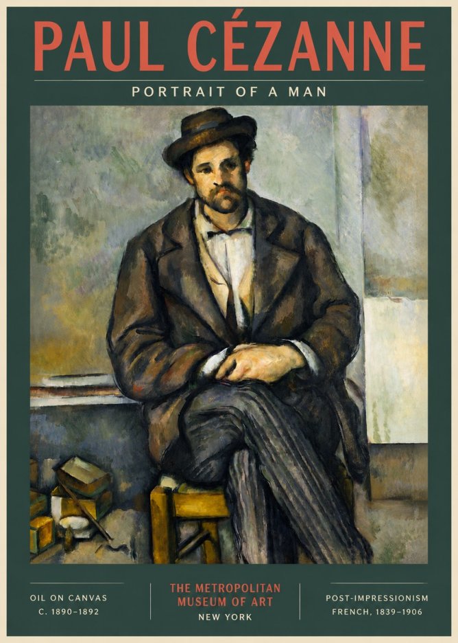 Paul Cézanne Portrait of a Man III No3 - Poster