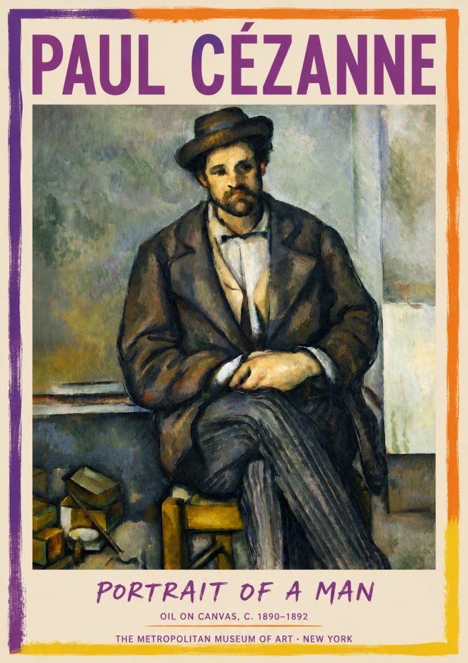 Paul Cézanne Portrait of a Man III No4 - Poster