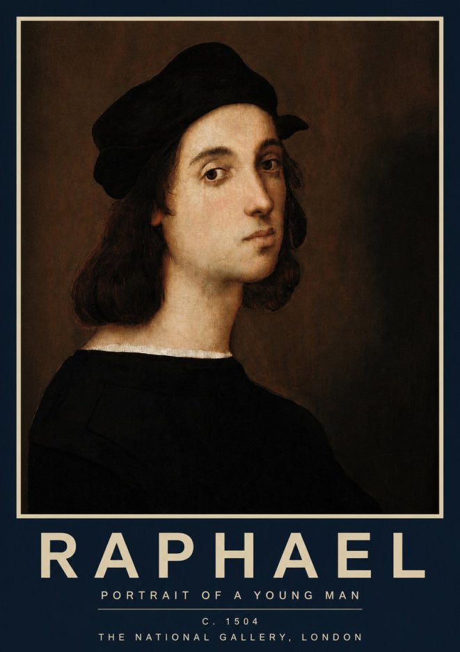 Raphael Portrait of a Young Man No2 - Poster