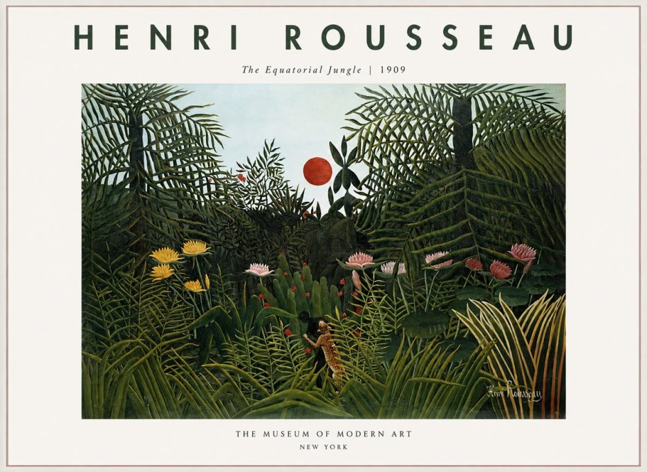 Rousseau The Equatorial Jungle III No1 - Poster