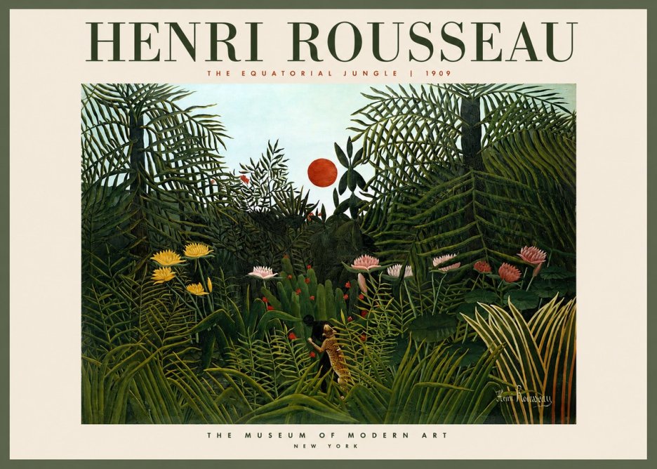 Rousseau The Equatorial Jungle III No2 - Poster