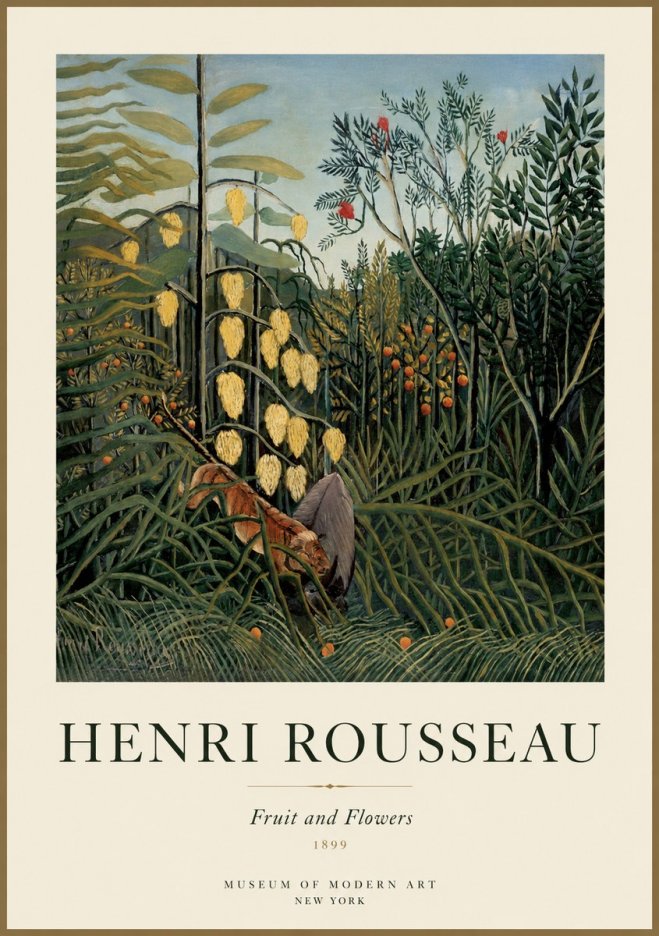 Rousseau Fruit and Flowers No1 - Poster