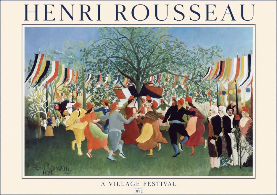 Rousseau A Village Festival No1 - Poster