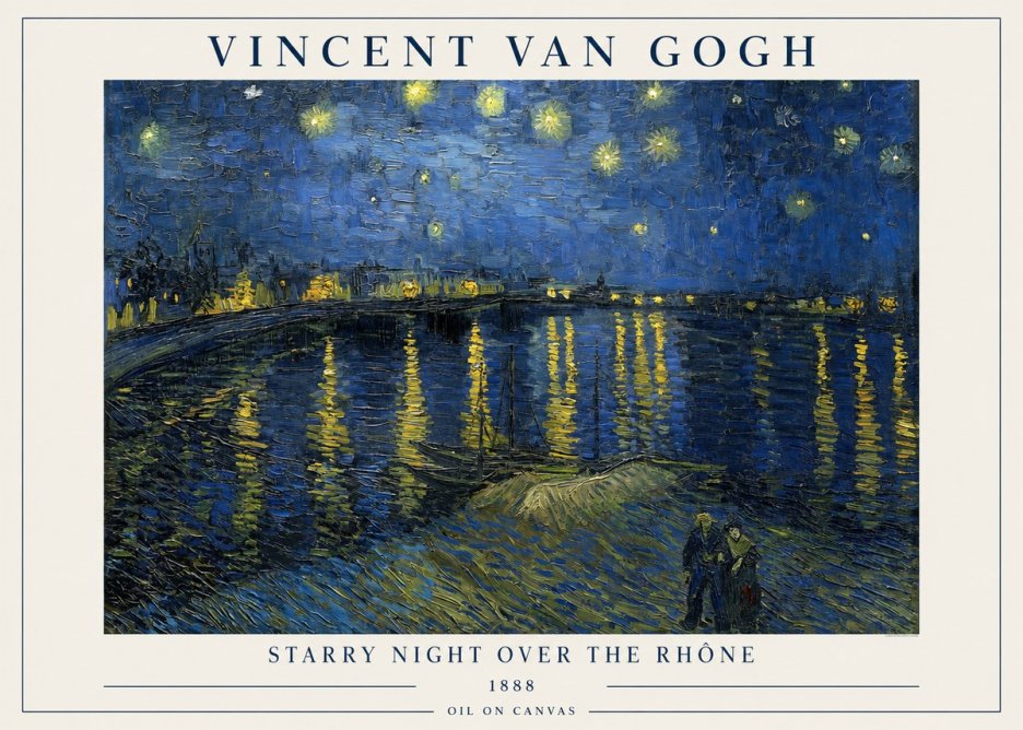 Van Gogh Starry Night over the Rhône No1 - Poster