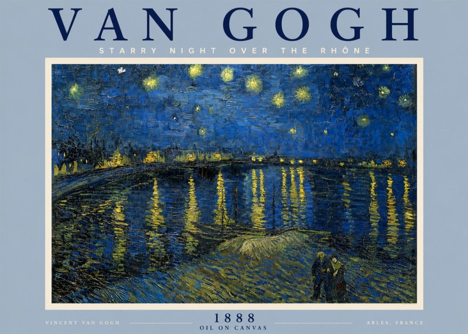 Van Gogh Starry Night over the Rhône No5 - Poster