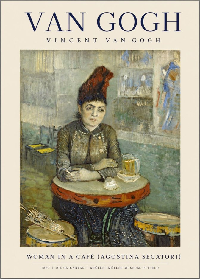 Van Gogh Woman in a Café (Agostina Segatori) No1 - Poster