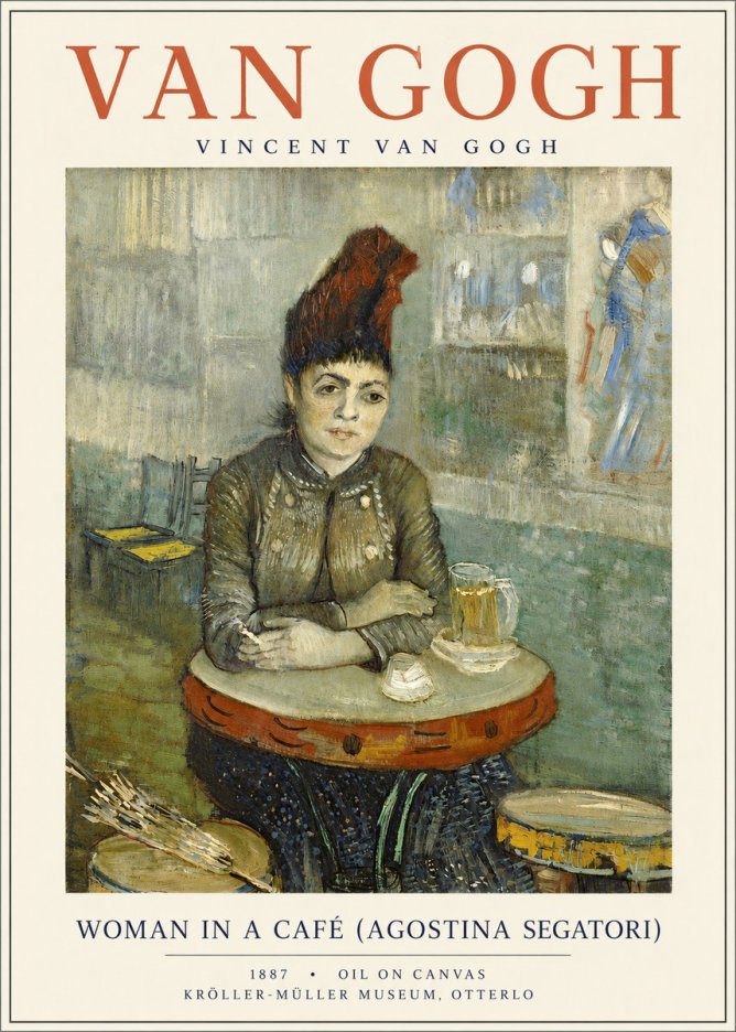 Van Gogh Woman in a Café (Agostina Segatori) No3 - Poster