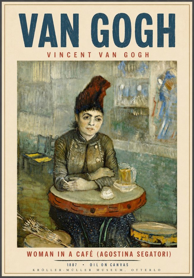 Van Gogh Woman in a Café (Agostina Segatori) No6 - Poster