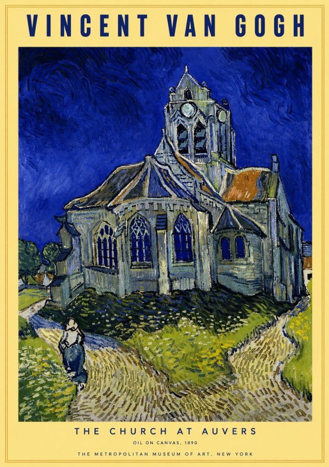 Van Gogh The Church at Auvers I No2 - Poster