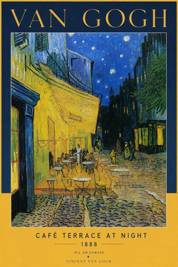 Van Gogh Café Terrace at Night No2 - Poster
