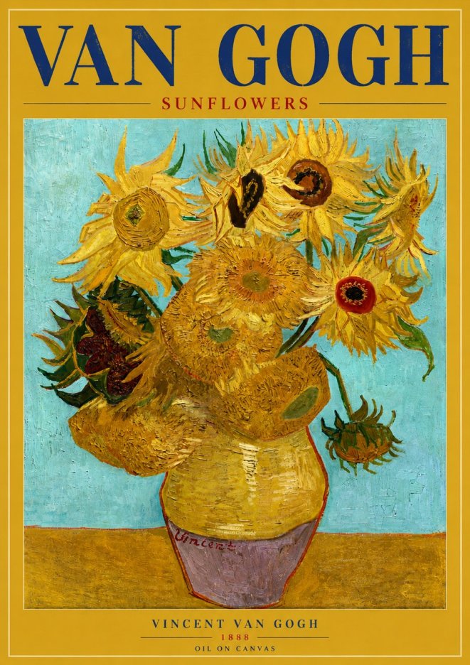 Van Gogh Sunflowers I No6 - Poster