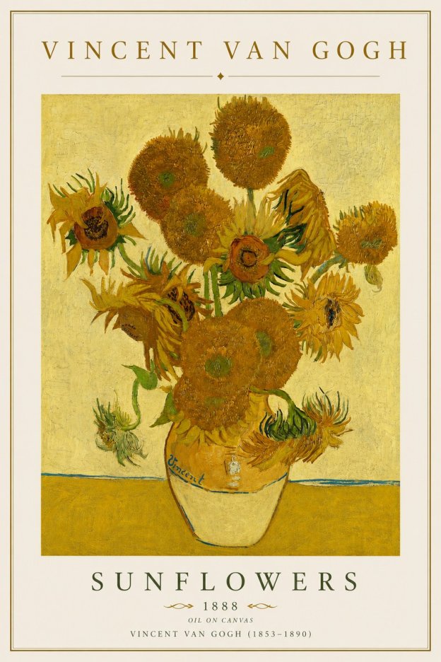 Van Gogh Sunflowers II No4 - Poster