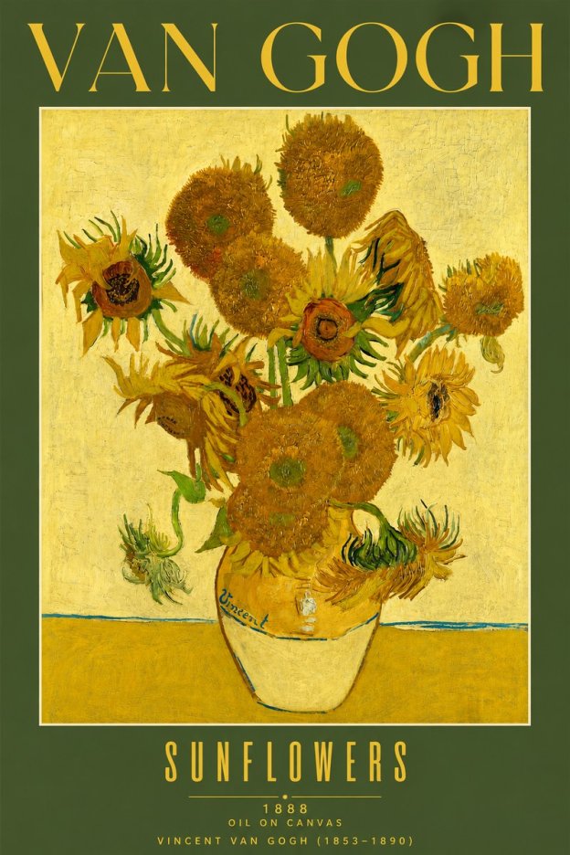 Van Gogh Sunflowers II No5 - Poster