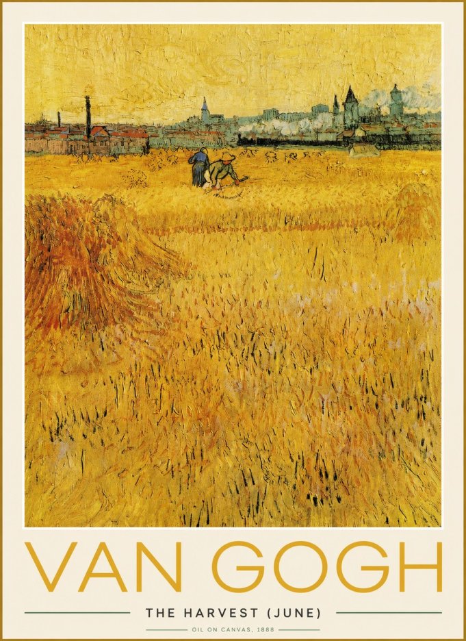 Van Gogh The Harvest (June) No2 - Poster