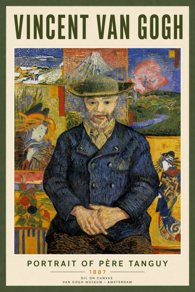 Van Gogh Portrait of Père Tanguy I No4 - Poster