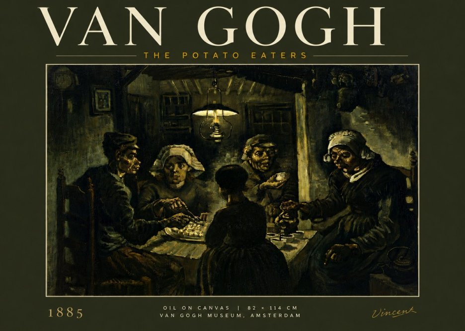 Van Gogh The Potato Eaters II No6 - Poster
