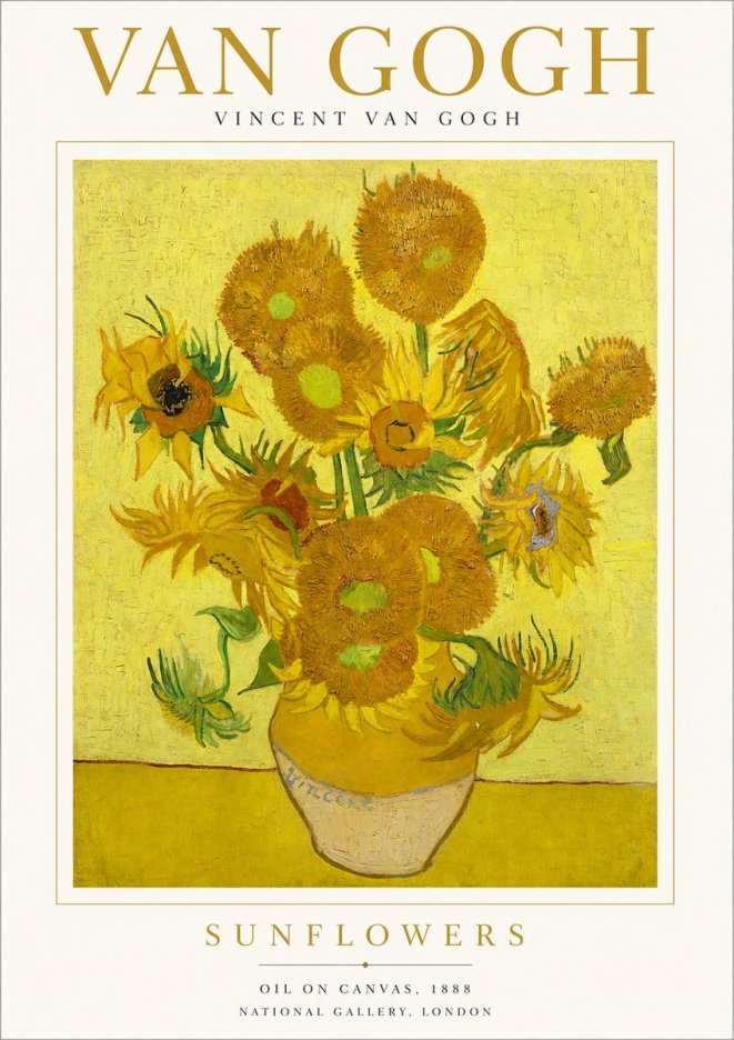 Van Gogh Sunflowers III No1 - Poster
