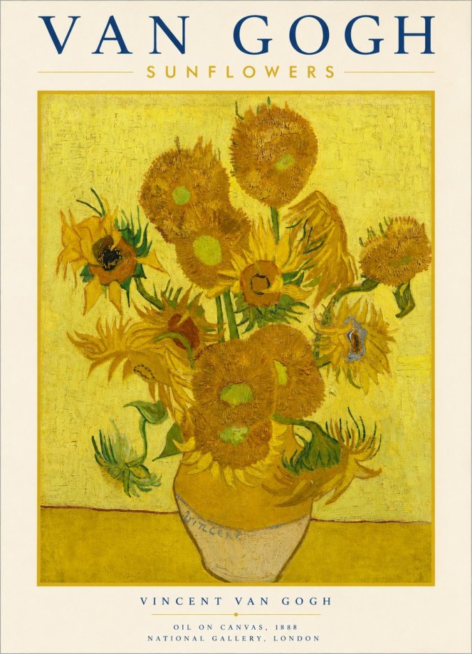 Van Gogh Sunflowers III No3 - Poster