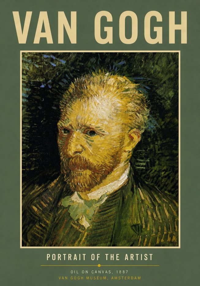 Van Gogh Portrait of the Artist III No5 - Poster