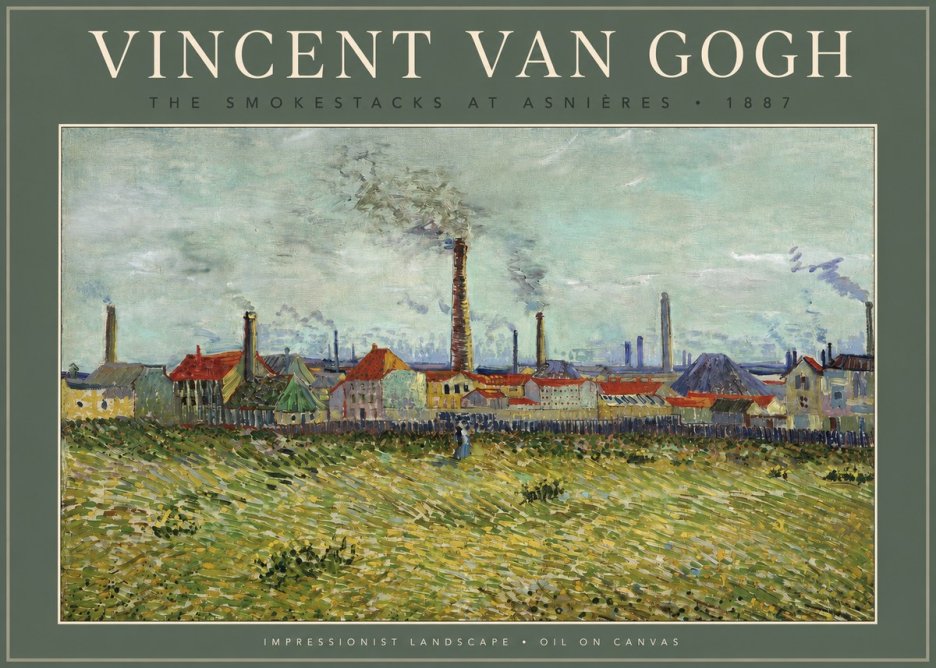 Van Gogh The Smokestacks at Asnières No2 - Poster