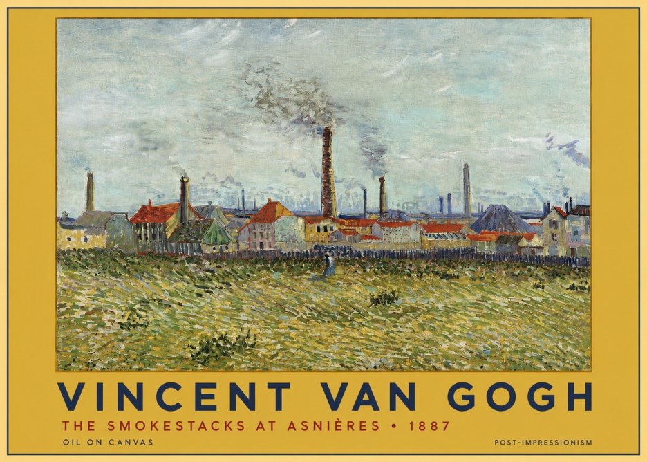 Van Gogh The Smokestacks at Asnières No3 - Poster