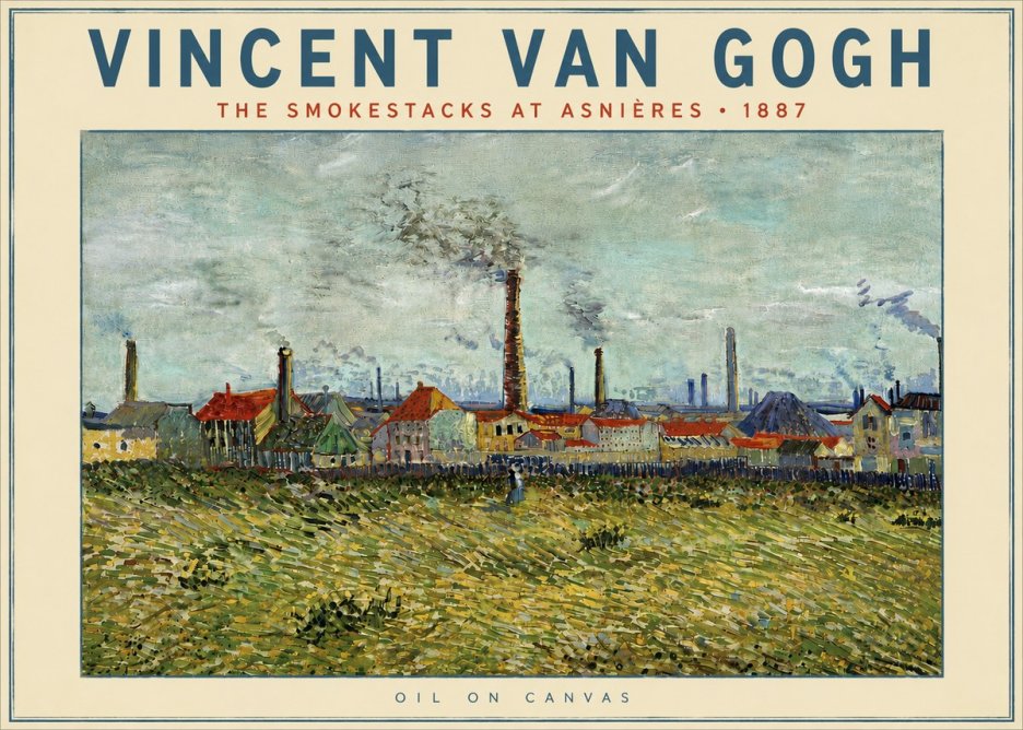Van Gogh The Smokestacks at Asnières No5 - Poster