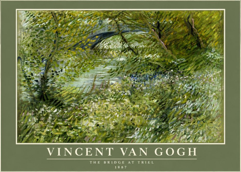 Van Gogh The Bridge at Triel No6 - Poster