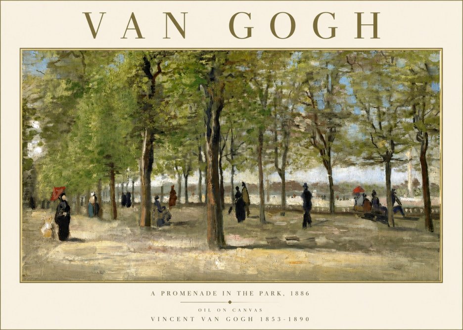 Van Gogh A Promenade in the Park No3 - Poster