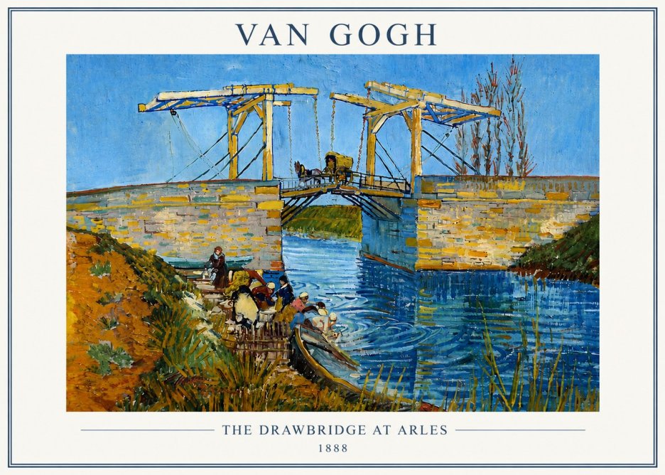 Van Gogh The Drawbridge at Arles I No6 - Poster