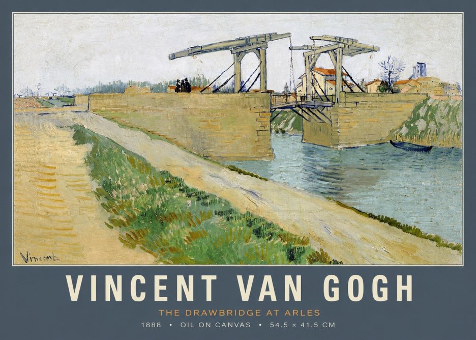 Van Gogh The Drawbridge at Arles II No2 - Poster