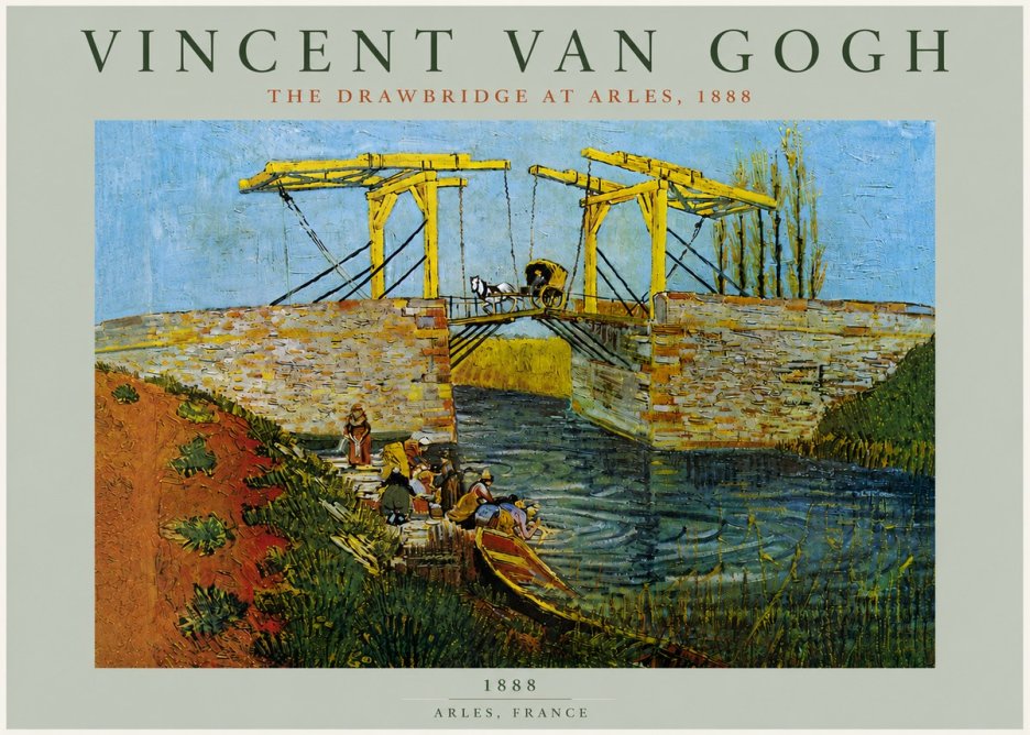 Van Gogh The Drawbridge at Arles III No6 - Poster