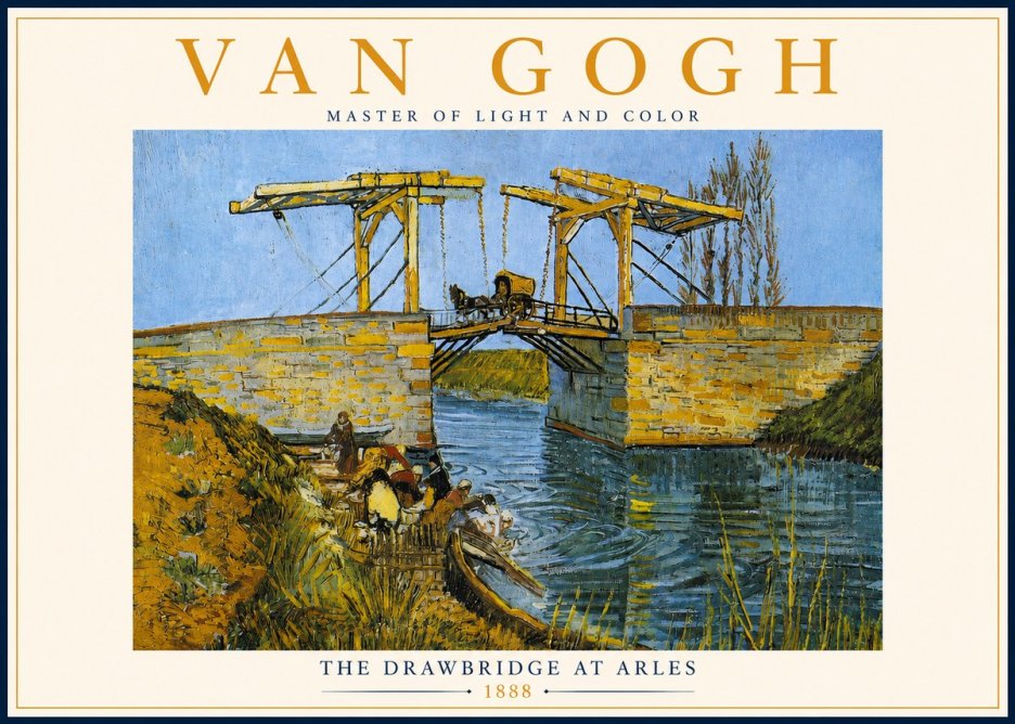 Van Gogh The Drawbridge at Arles IV No4 - Poster