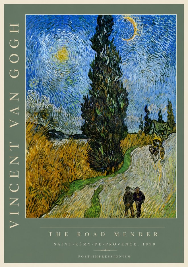 Van Gogh The Road Mender II No4 - Poster