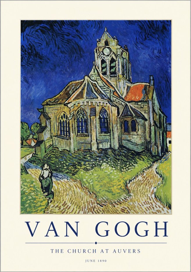Van Gogh The Church at Auvers II No1 - Poster