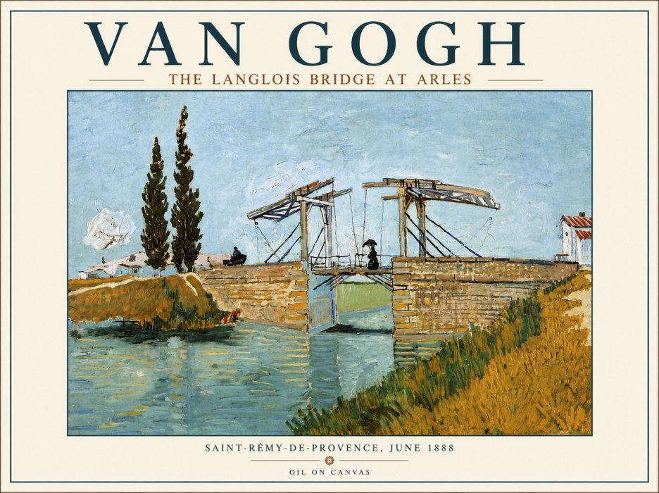 Van Gogh The Langlois Bridge at Arles No5 - Poster