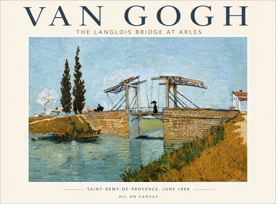 Van Gogh The Langlois Bridge at Arles No6 - Poster