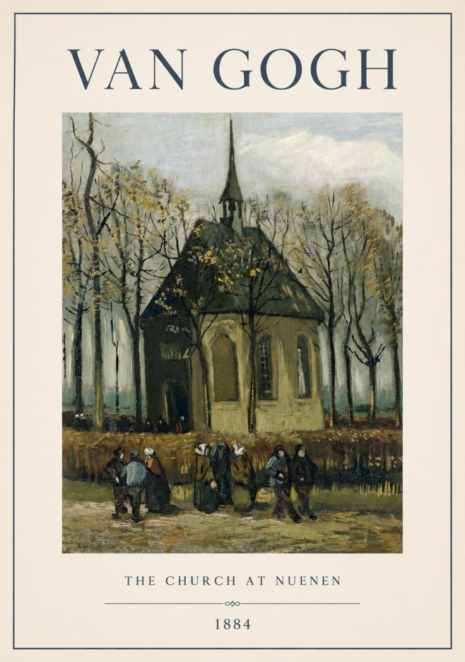 Van Gogh The Church at Nuenen No1 - Poster