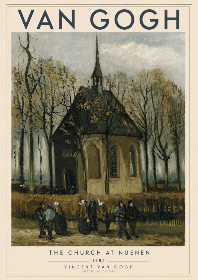 Van Gogh The Church at Nuenen No3 - Poster