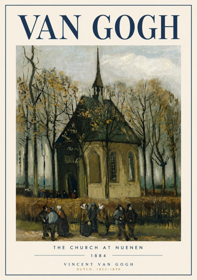 Van Gogh The Church at Nuenen No5 - Poster