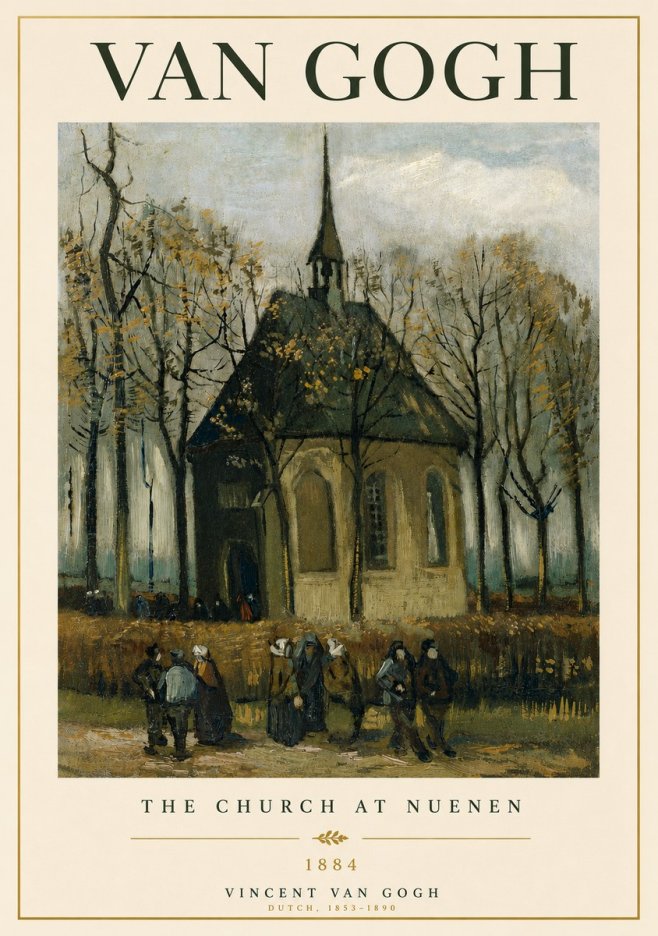 Van Gogh The Church at Nuenen No6 - Poster