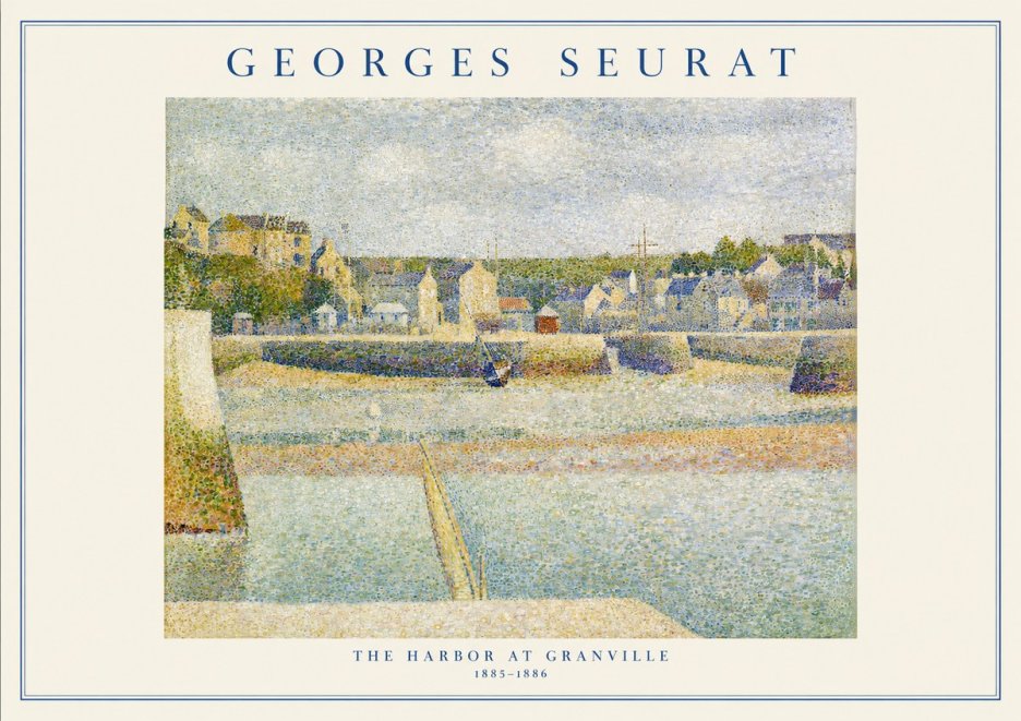Seurat The Harbor at Granville No1 - Poster