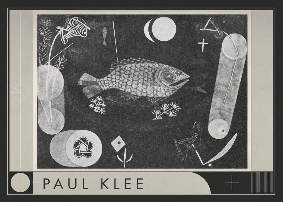 Paul Klee Abstract Fish No1 - Poster