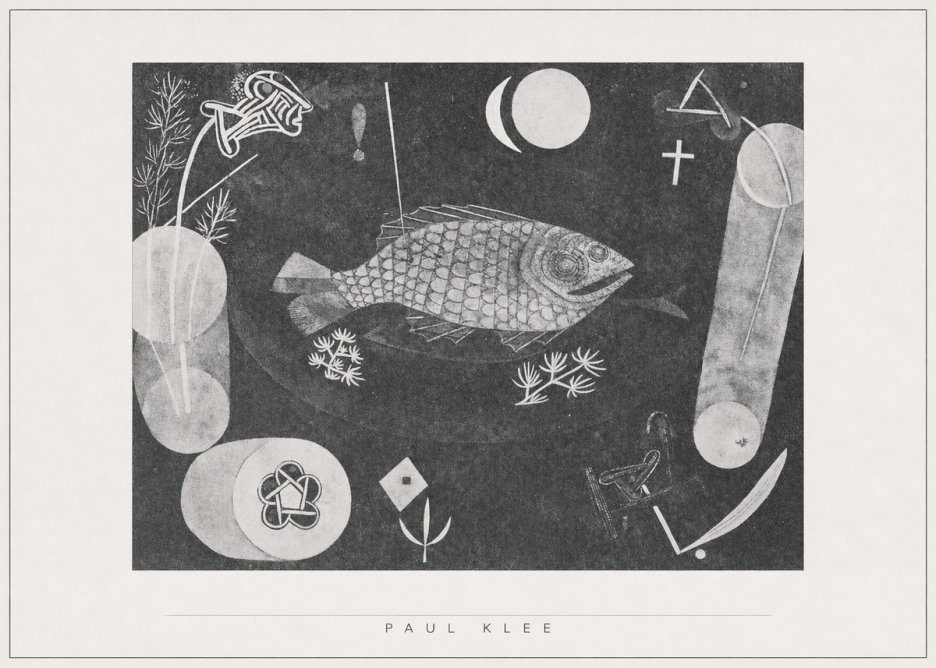 Paul Klee Abstract Fish No5 - Poster
