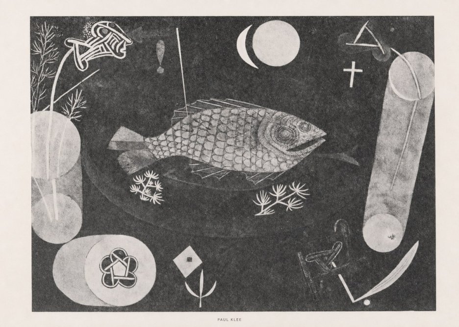 Paul Klee Abstract Fish No6 - Poster