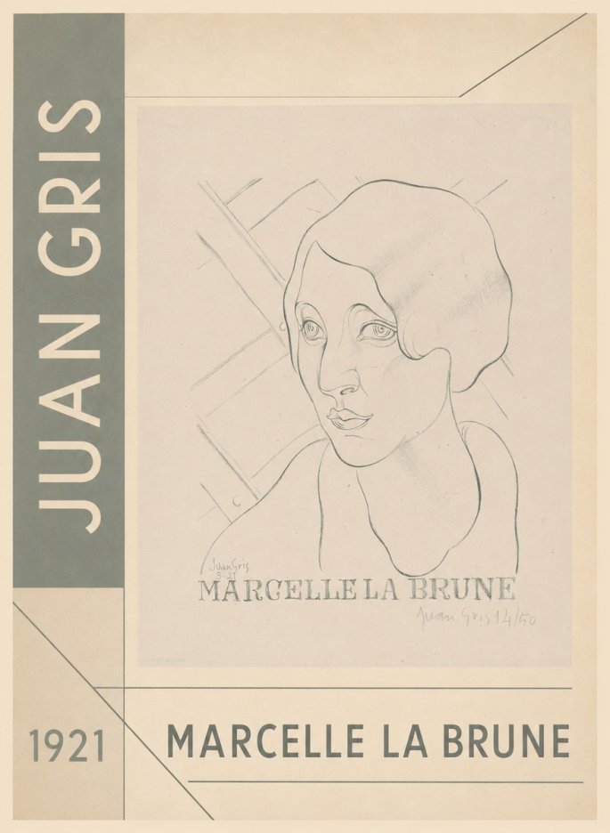 Juan Gris Marcelle La Brune II No2 - Poster